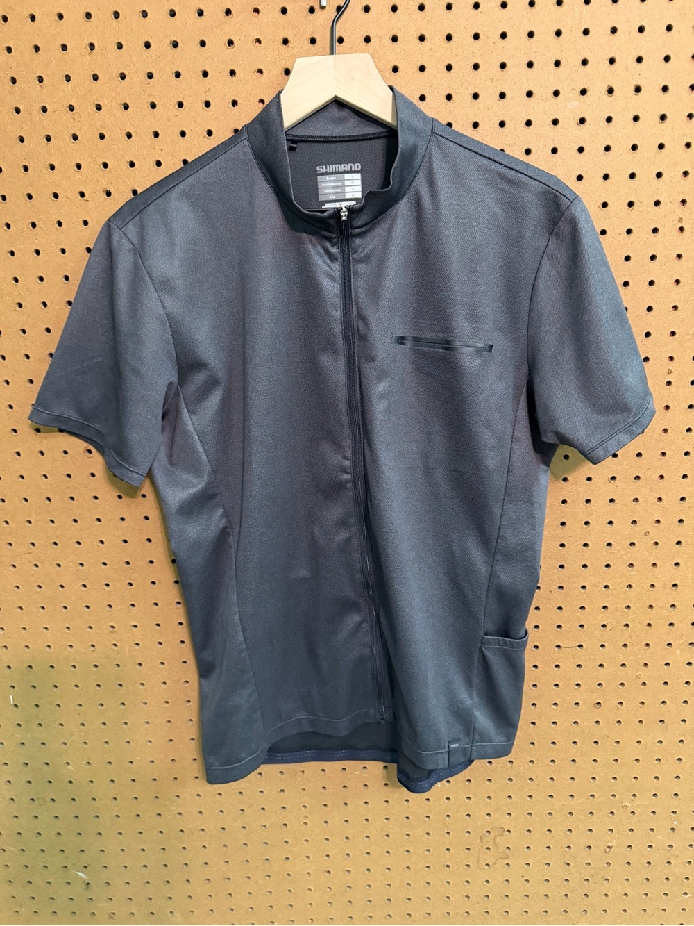 Shimano Commuter Cycling Jersey Short Sleeve Full Zip Charcoal Men's M